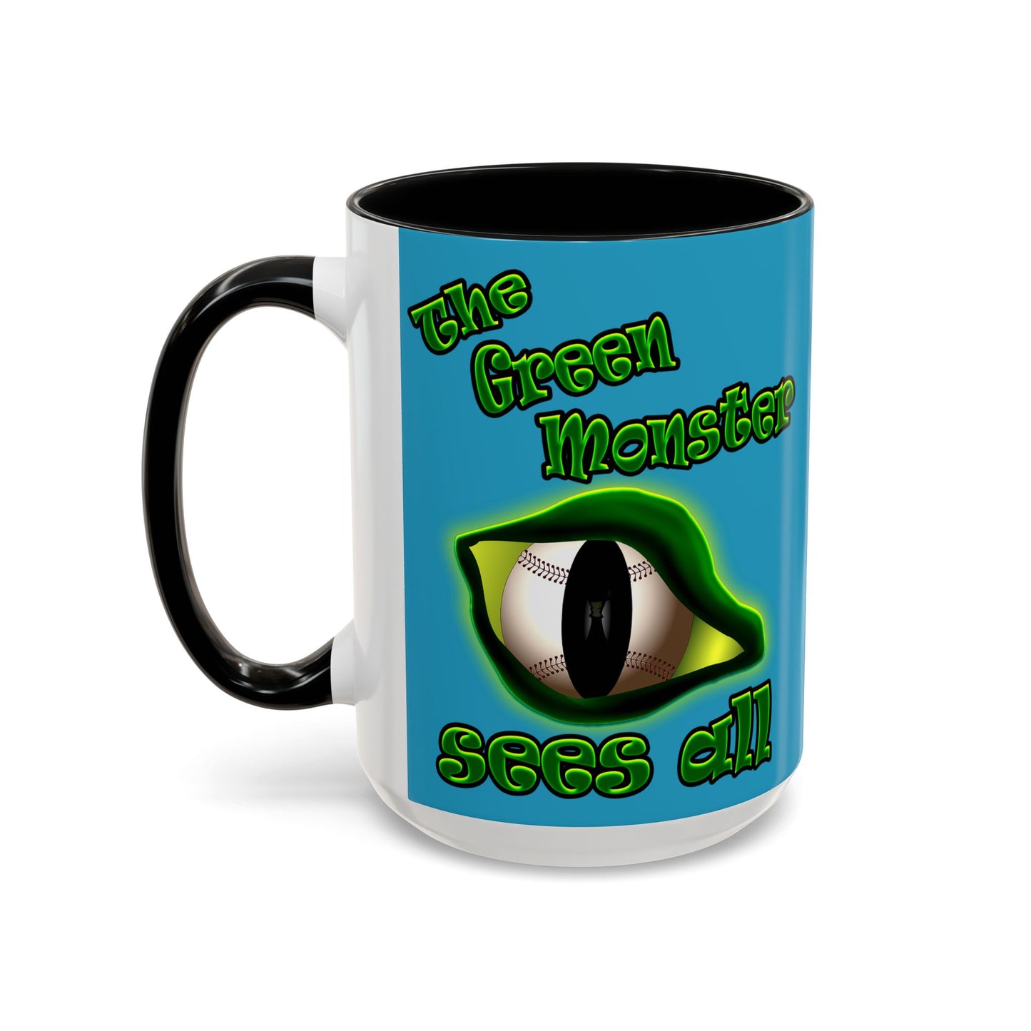 green monster - Accent Mug (turquoise)