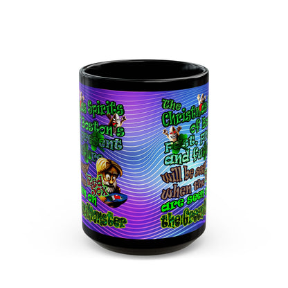 christmas spirits of boston - Black Mug (purple wave)