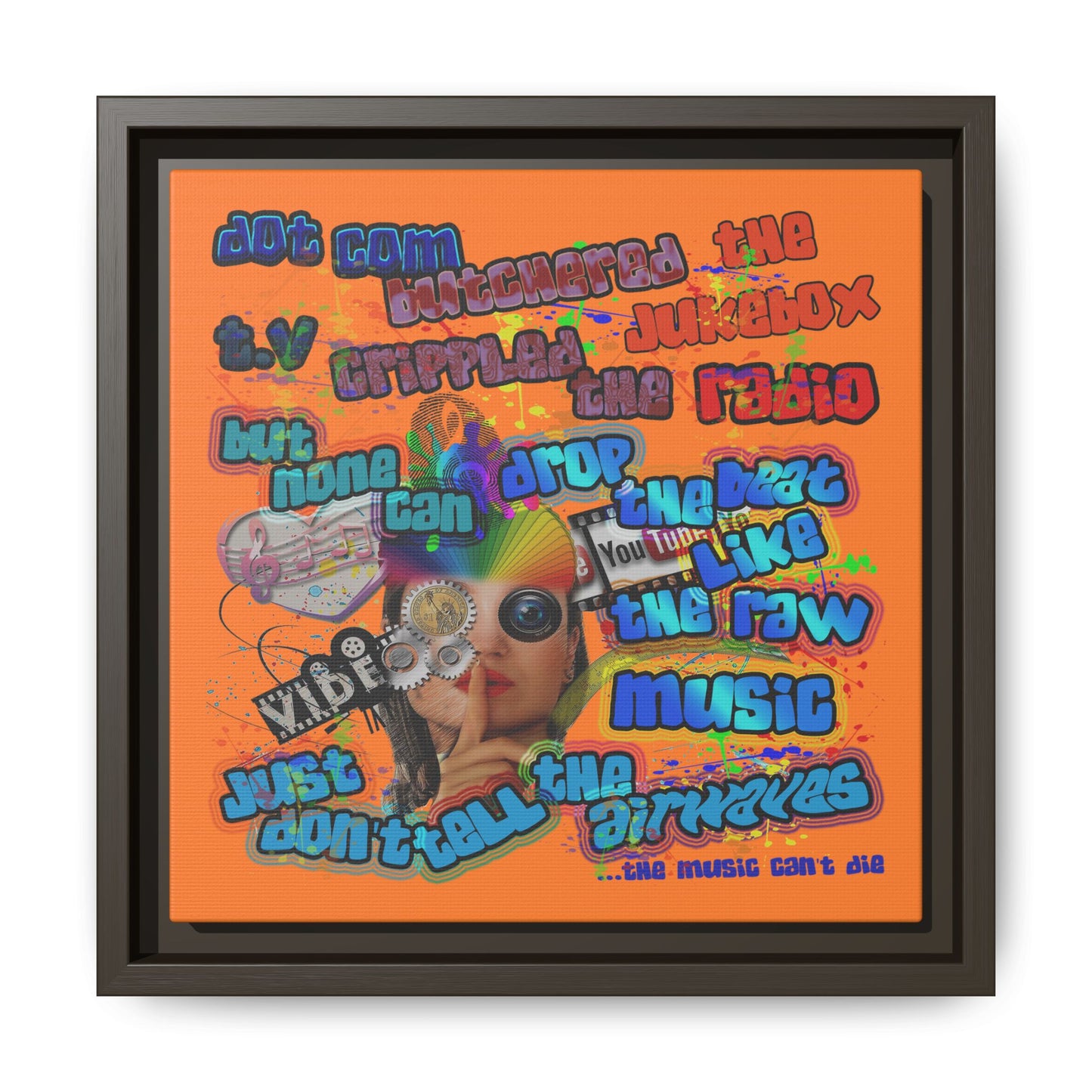 drop the beat - framed canvas art (crusta)