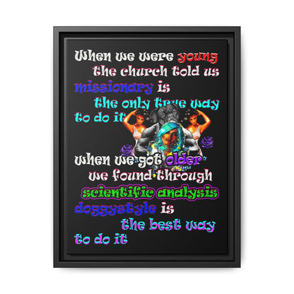 doggystyle - framed canvas art (black)