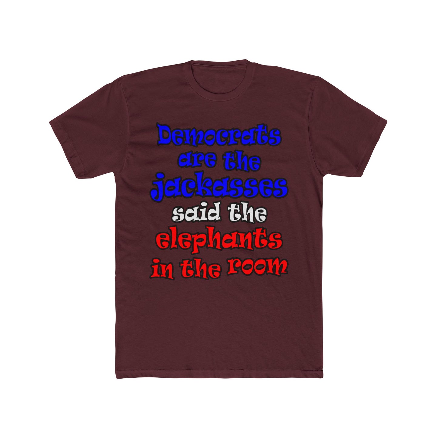 donkeys and elephants - Men's Cotton Crew Tee