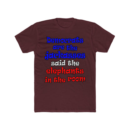 donkeys and elephants - Men's Cotton Crew Tee