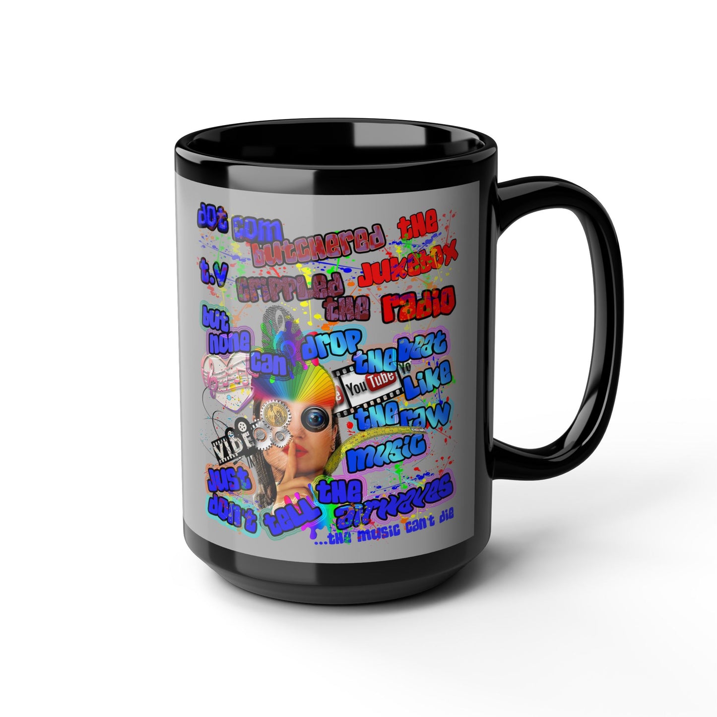 drop the beat - Black Mug (light grey)