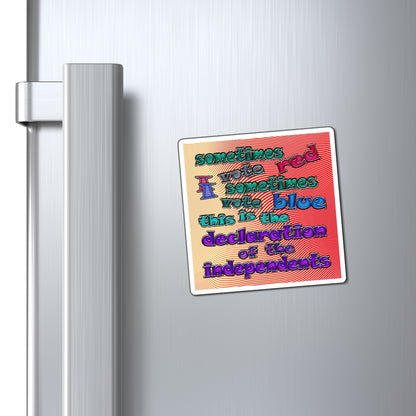 declaration of the independents - Magnets - (yellow-orange wave)