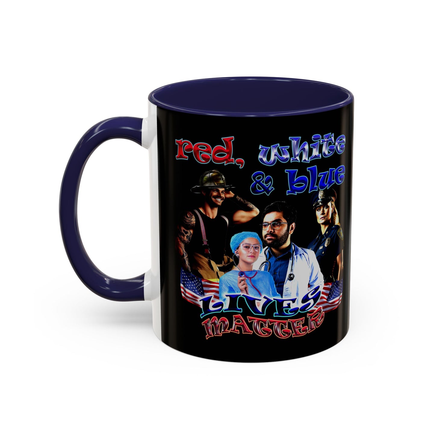 rw&b lives matter - Accent Mug (black)