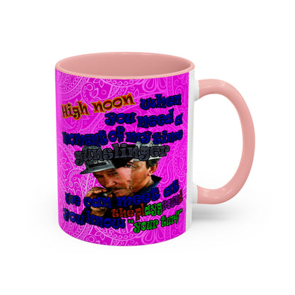 high noon - Accent Mug (pink swirl)