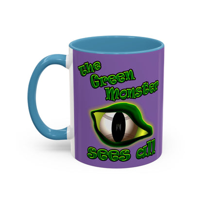 green monster - Accent Mug (light purple)