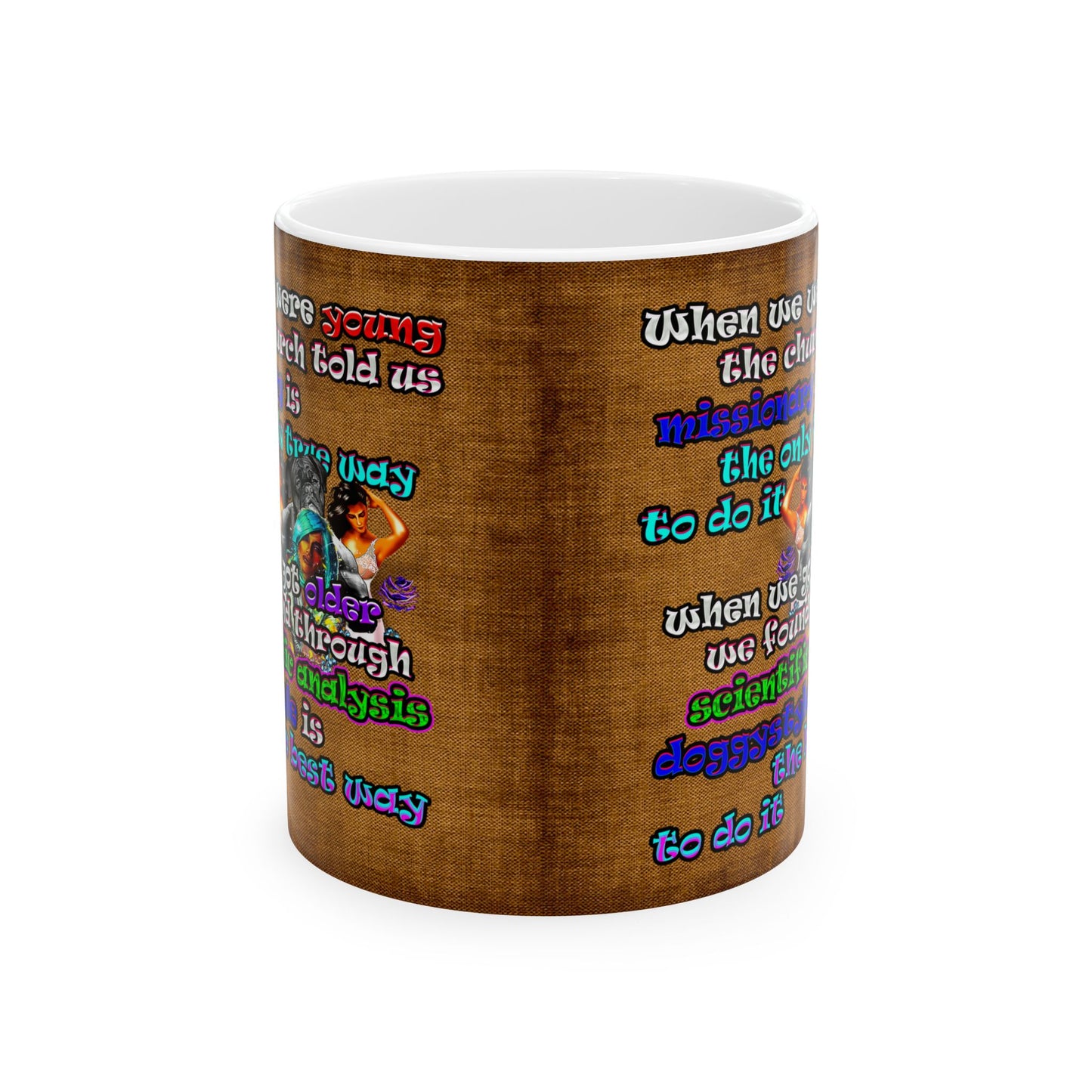 doggystyle - White Mug (brown papyrus)