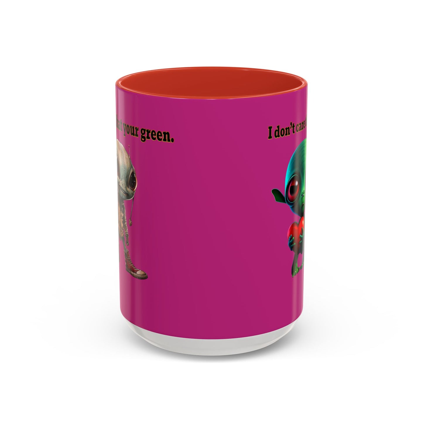 I don't care that your grey - Accent Mug (pink)