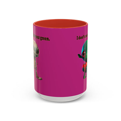 I don't care that your grey - Accent Mug (pink)