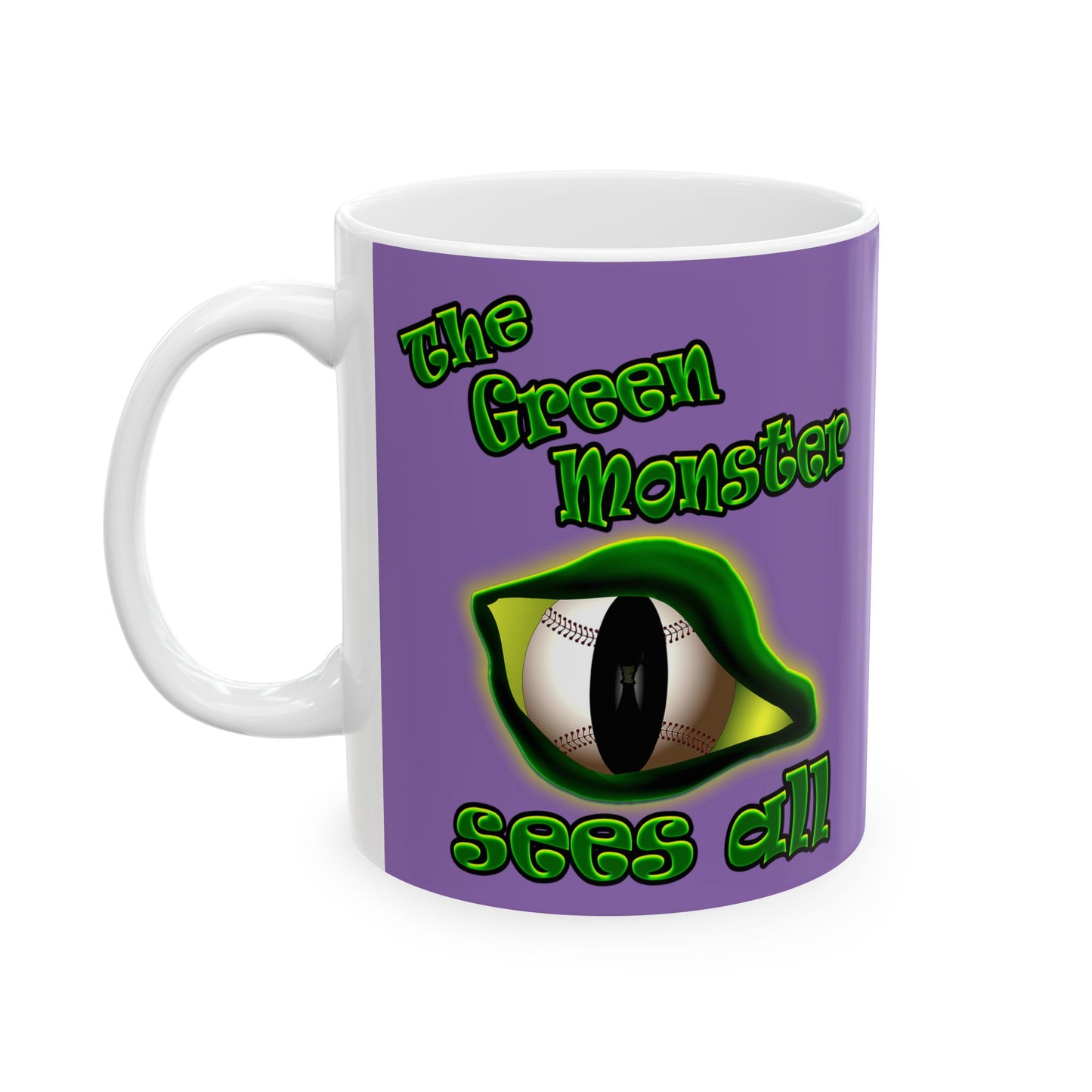 green monster - White Mug (light purple)