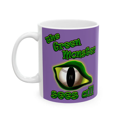green monster - White Mug (light purple)