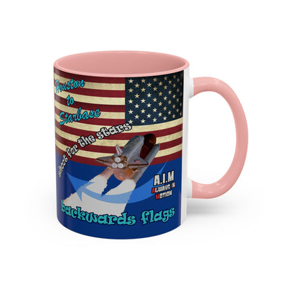 shoot for the stars - Accent Mug (dark blue)