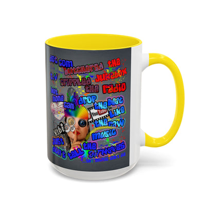 drop the beat - Accent Mug (grey-light grey)