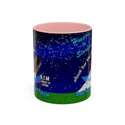shoot for the stars - Accent Mug ('snoops' background)