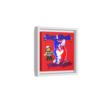 tag that - framed canvas art (red)