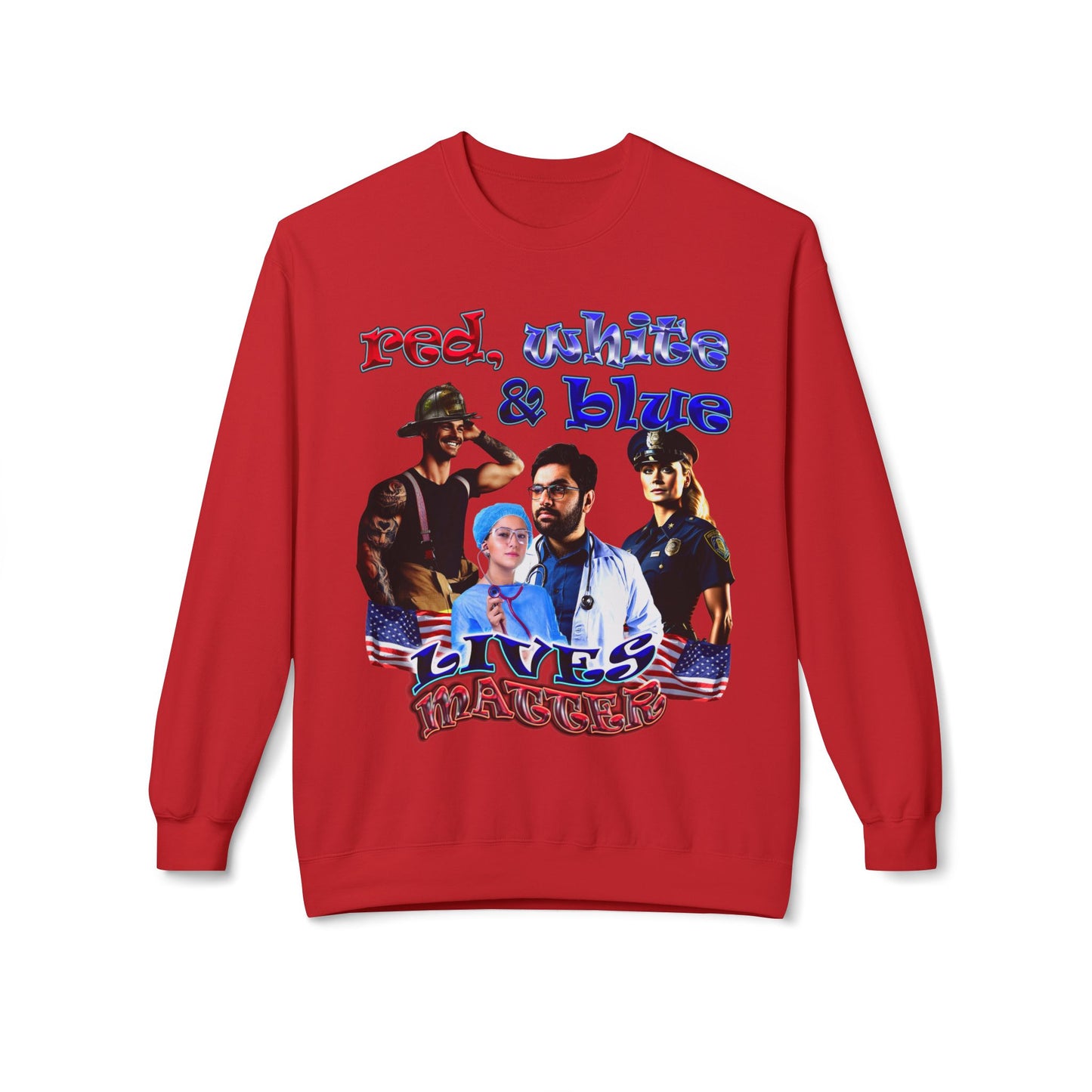 rw&b lives matter - Unisex Midweight Softstyle Fleece Crewneck Sweatshirt