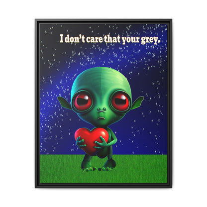 I don't care that your grey - framed canvas art ('snoops' background)