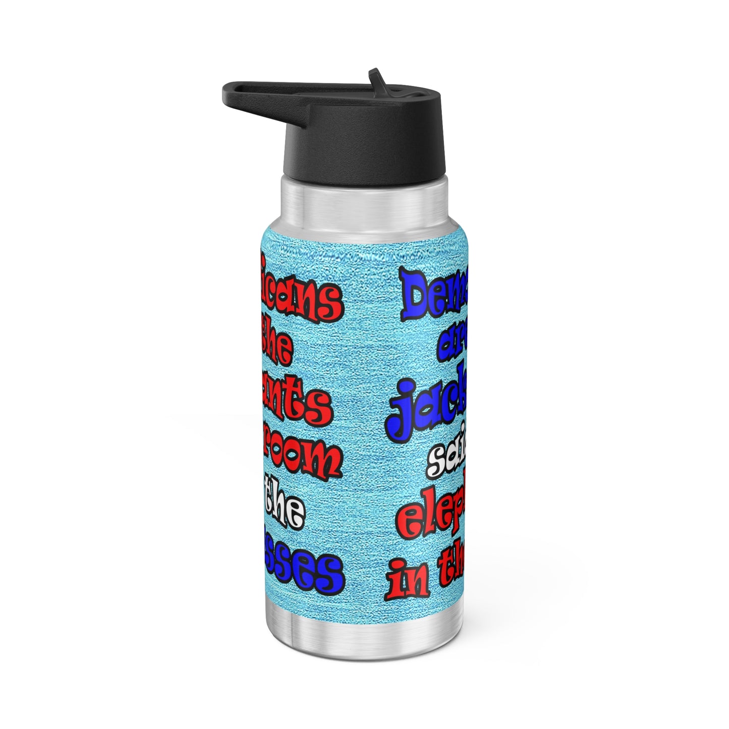donkeys and elephants - Gator Tumbler, 32oz  (faded blue)