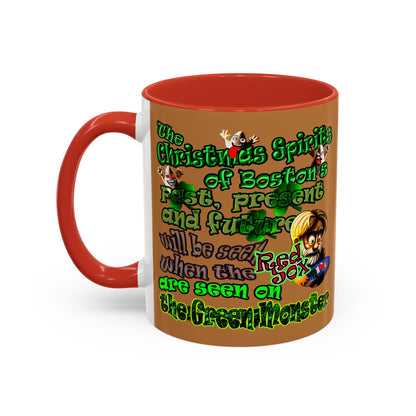 christmas spirits of boston - Accent Mug (light brown)