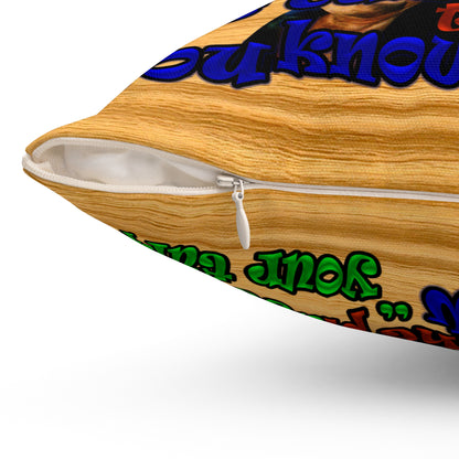 high noon - Spun Polyester Square Pillow - (butterscotch wood finish)