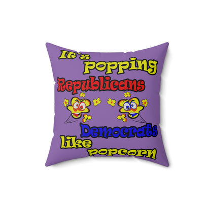 popping like popcorn - Faux Suede Square Pillow - (light purple)