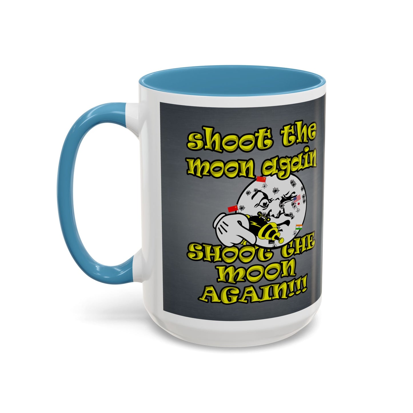 shoot the moon again - Accent Mug (grey-light grey)