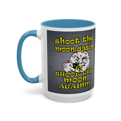 shoot the moon again - Accent Mug (grey-light grey)