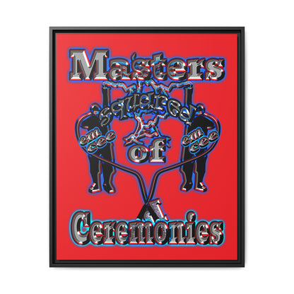 em cee squared - framed canvas art (red)