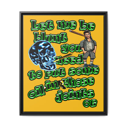 og - framed canvas art (yellow)
