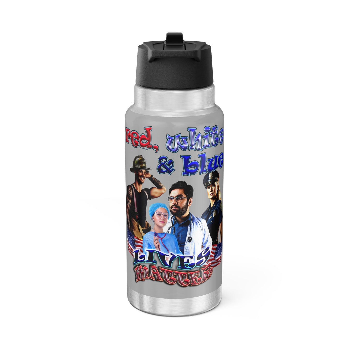 rw&b lives matter - Gator Tumbler, 32oz (light grey)