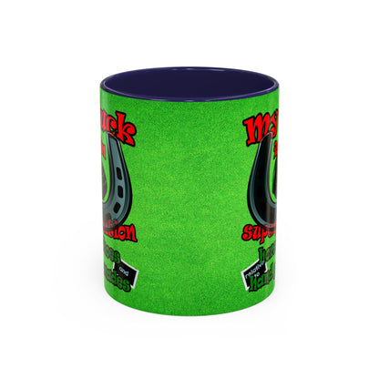 my luck - Accent Mug (green turf)