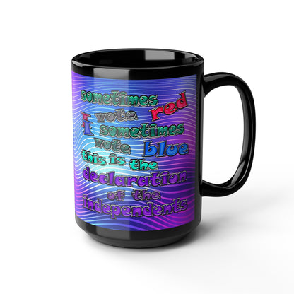 declaration of the independents - Black Mug (purple wave)