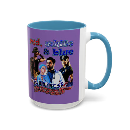 rw&b lives matter - Accent Mug (light purple)