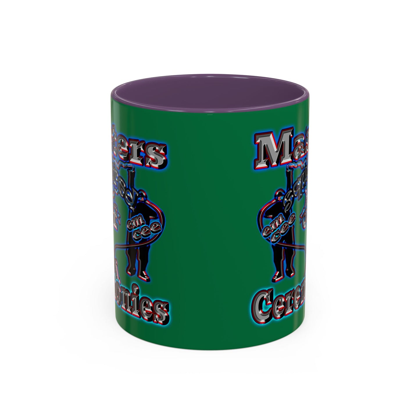 em cee squared - Accent Mug (dark green)