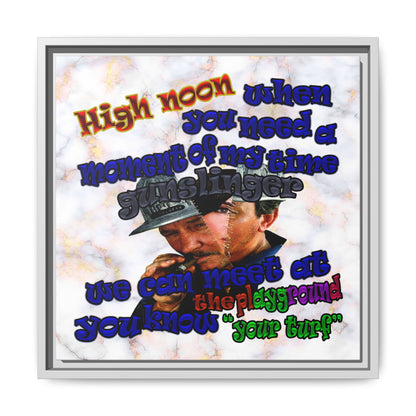 high noon - framed canvas art (white marble)