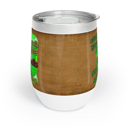 celtics logo - Chill Wine Tumbler (brown papyrus)
