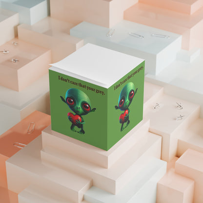 I don't care that your grey - note cube (green)