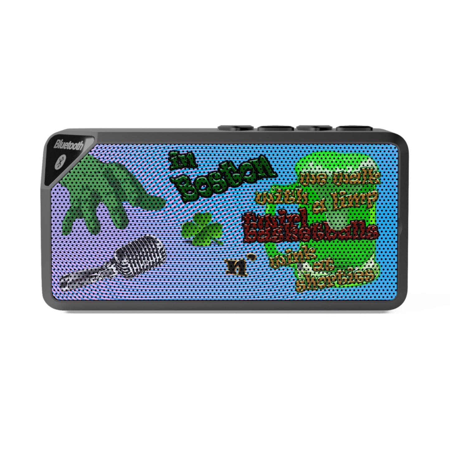 celtics logo - Jabba Bluetooth Speaker (light blue-purple wave)