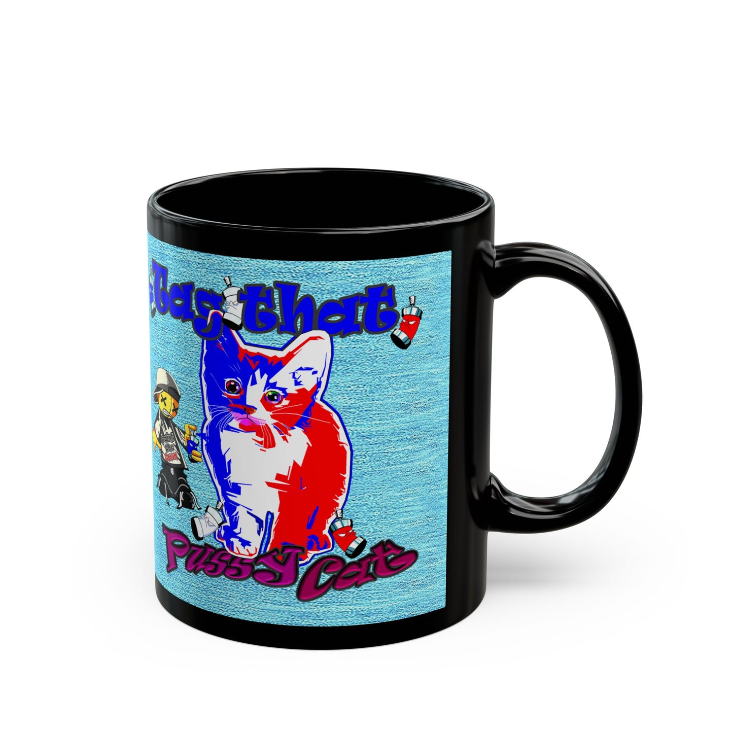 tag that - Black Mug (faded blue)