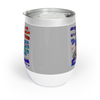 drop the beat - Chill Wine Tumbler (light grey)