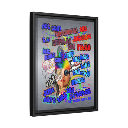 drop the beat - framed canvas art (brushed nickel)