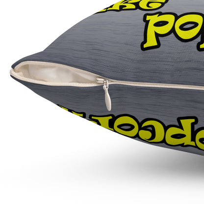 popping like popcorn - Spun Polyester Square Pillow - (brushed nickel)