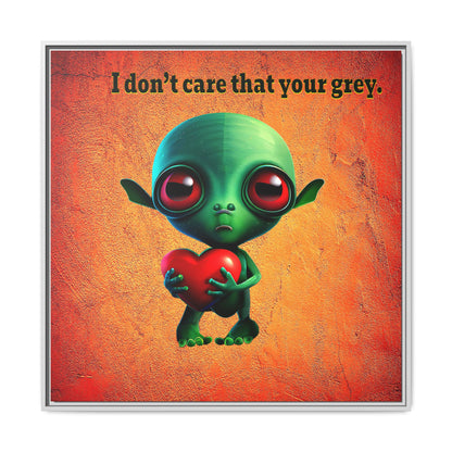 I don't care that your grey - framed canvas art (burnt orange)
