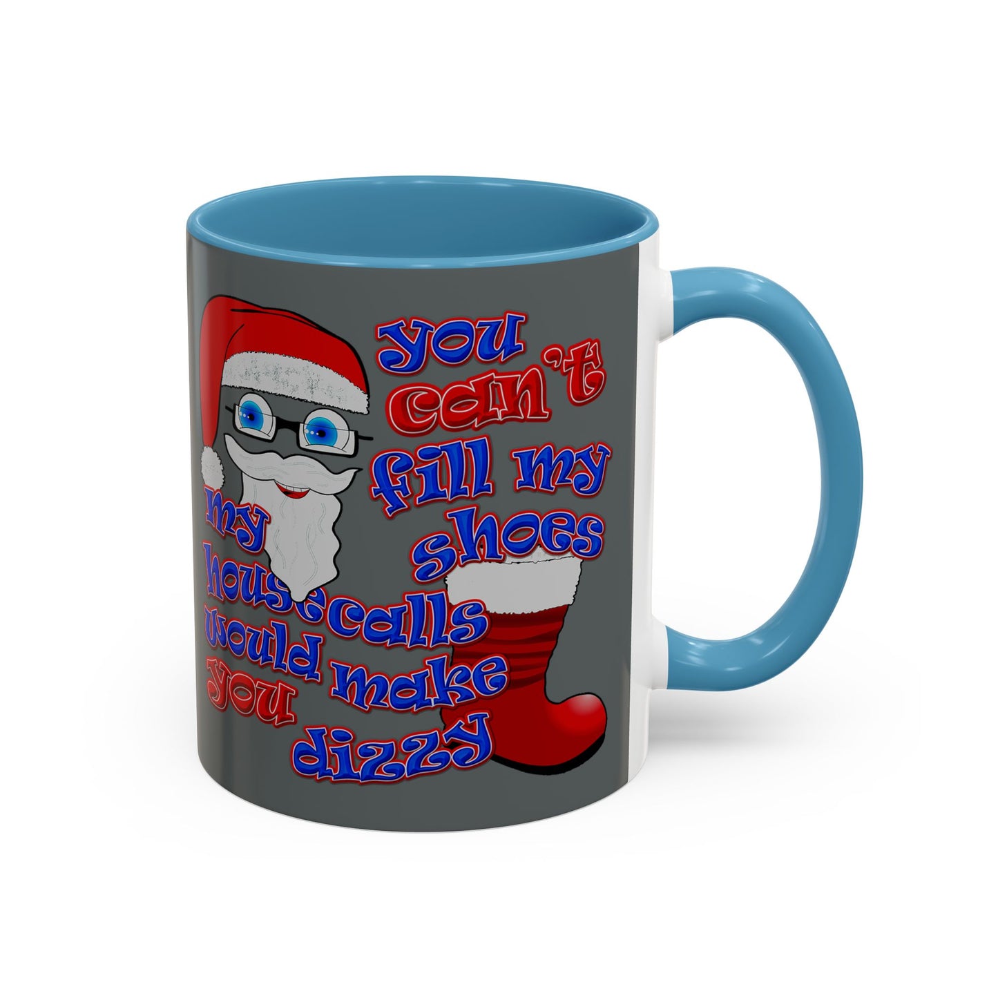 santa's shoes - Accent Mug (dark grey)