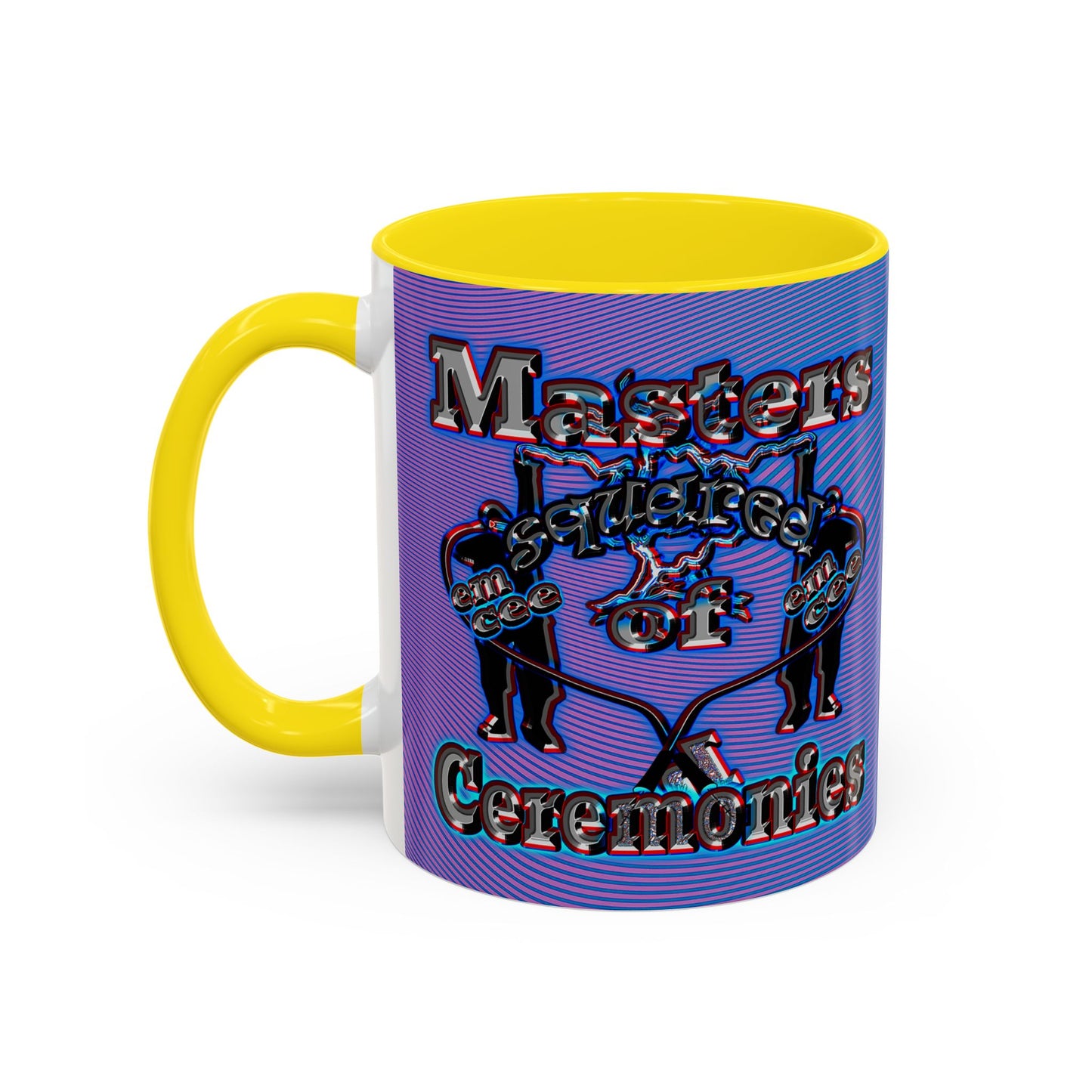em cee squared - Accent Mug (light blue-purple wave)