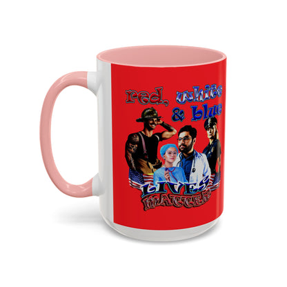rw&b lives matter - Accent Mug (red)