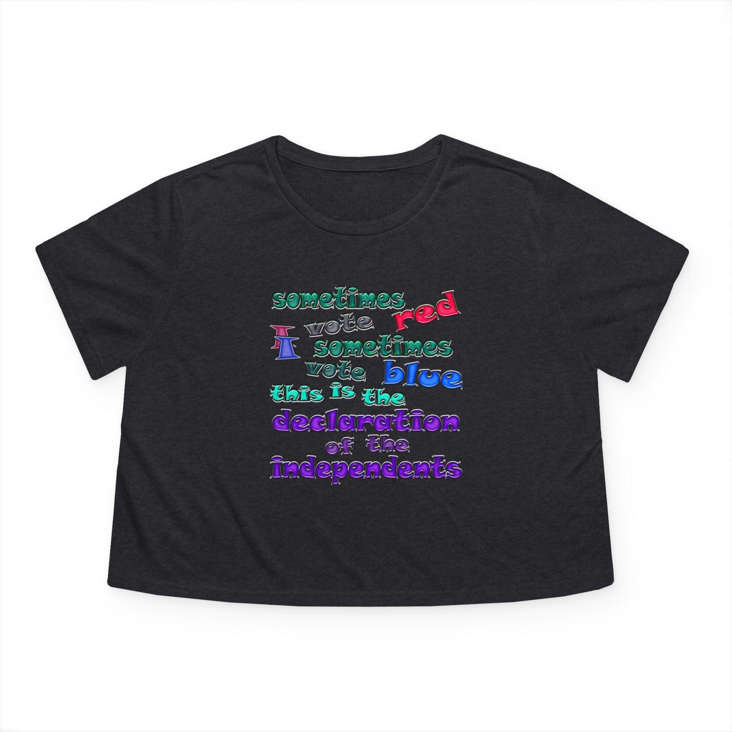 declaration of the independents - Women's Flowy Cropped Tee