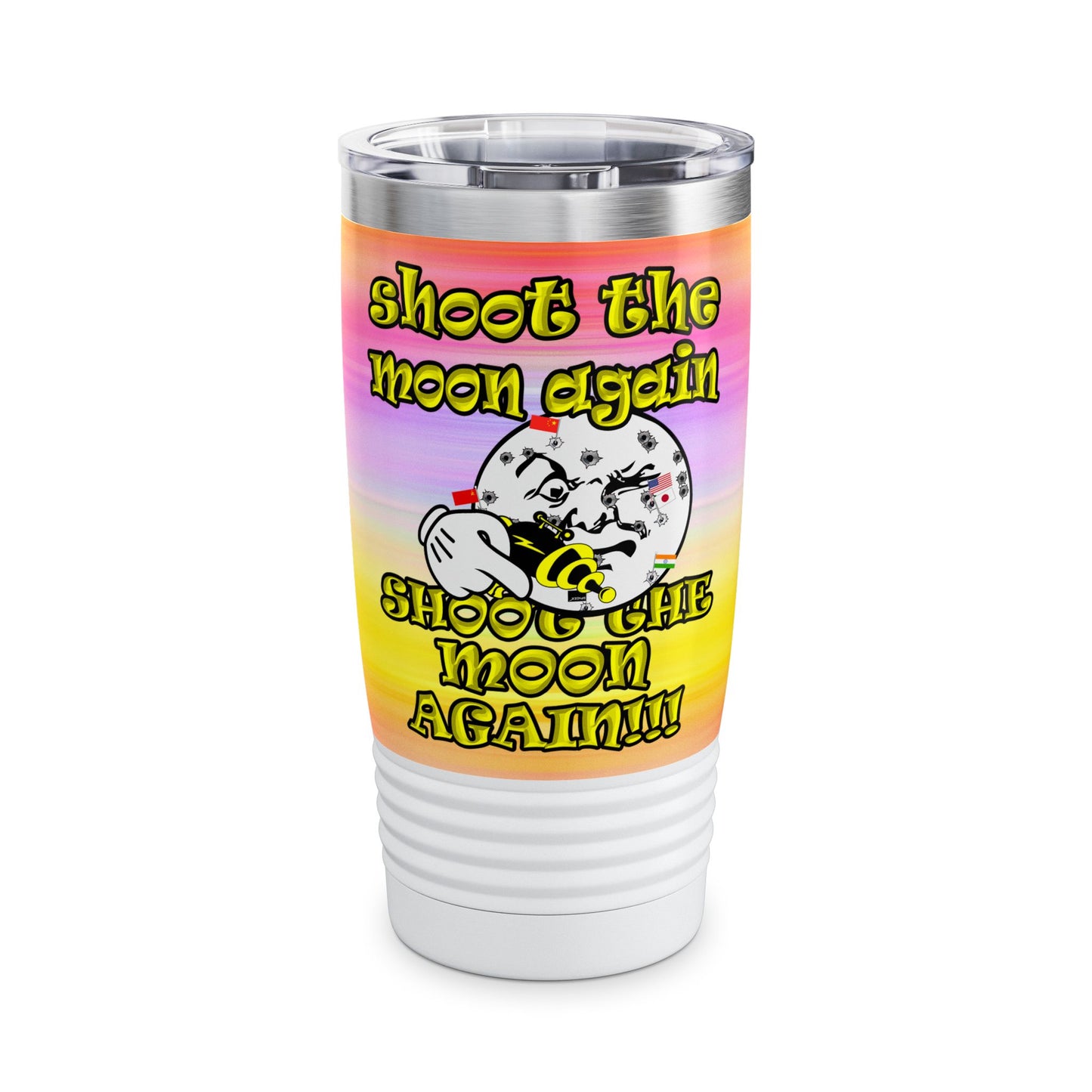 shoot the moon again - Ringneck Tumbler, 20oz (color blur)