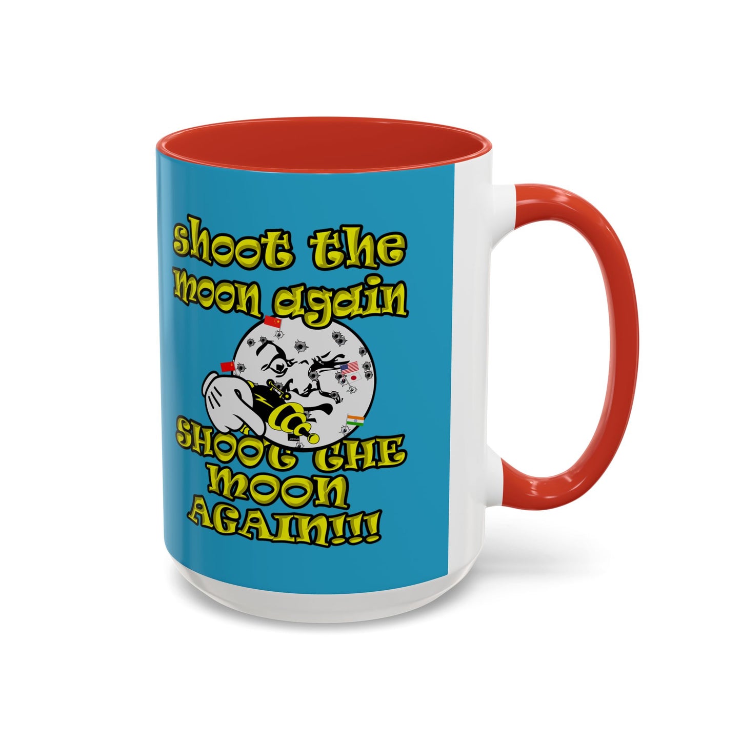 shoot the moon again - Accent Mug (turquoise)